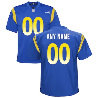 youth nike royal los angeles rams custom game jersey_pi3895